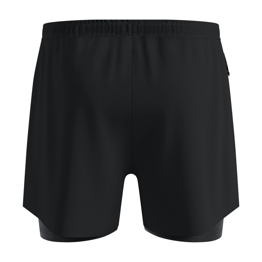 Odlo Mens Zeroweight 5 Inch Print 2-in-1 Shorts - Black
