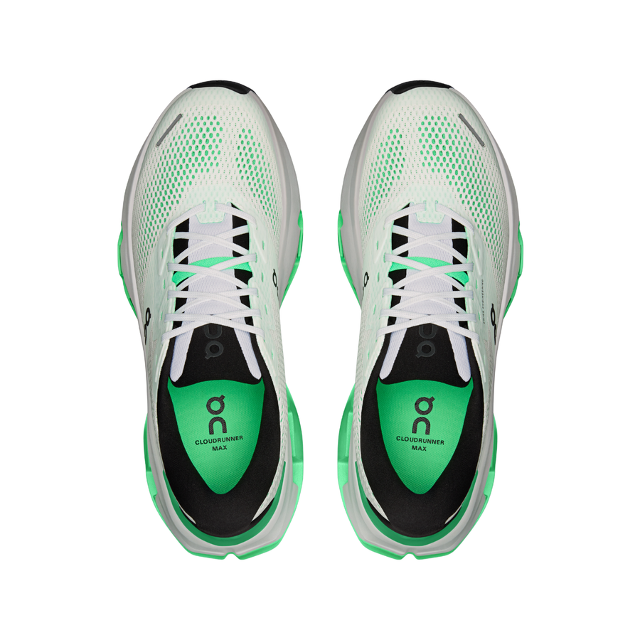 On Mens Cloudrunner 3 Max - White/Verdite - Stability