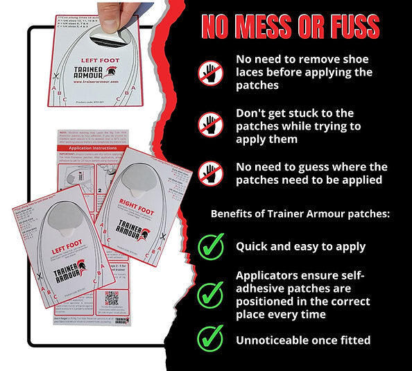 Trainer Armour Big Toe Hole Preventer - Black