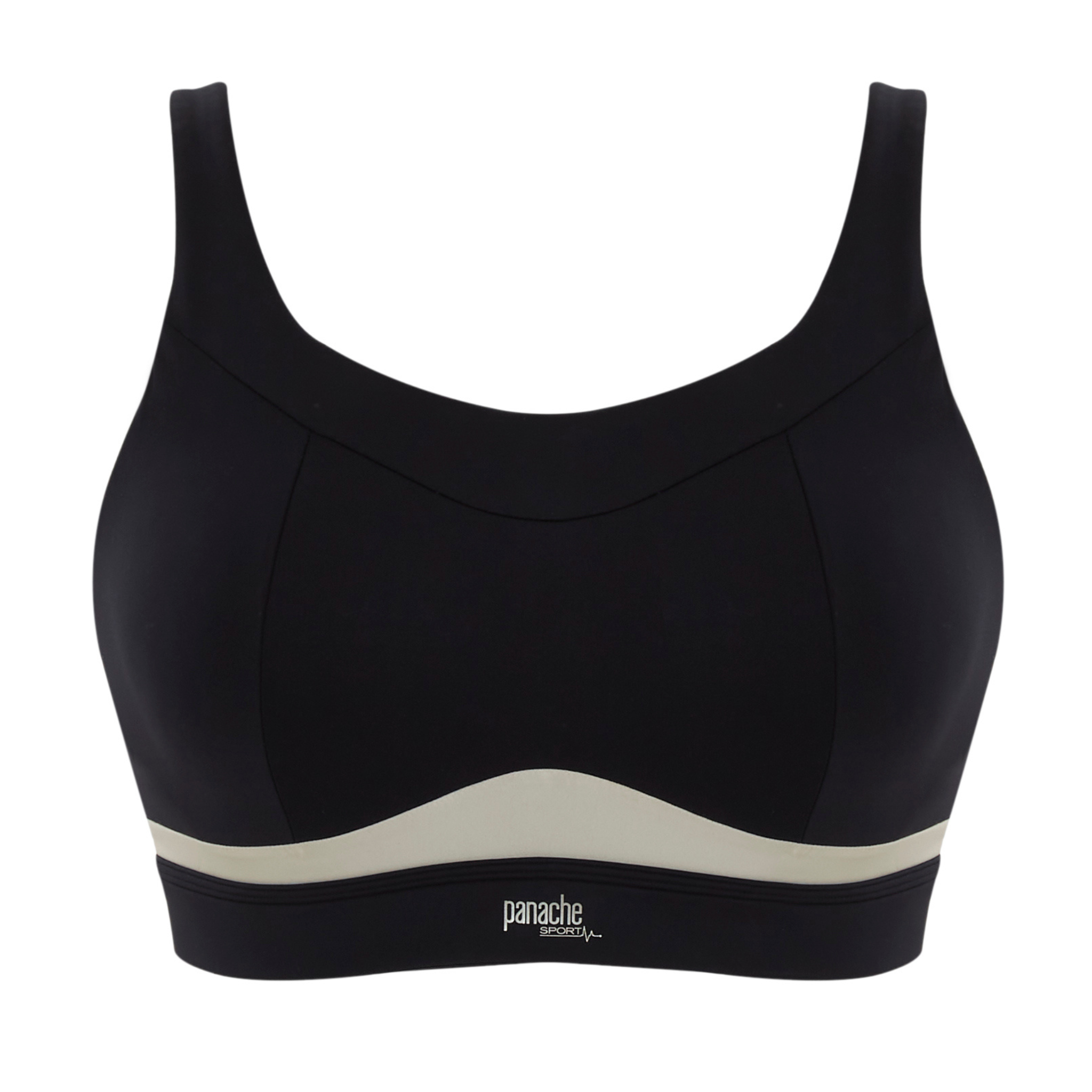 Panache Sport Freedom Non Wired Non Padded Sports Bra - Black/Chalk