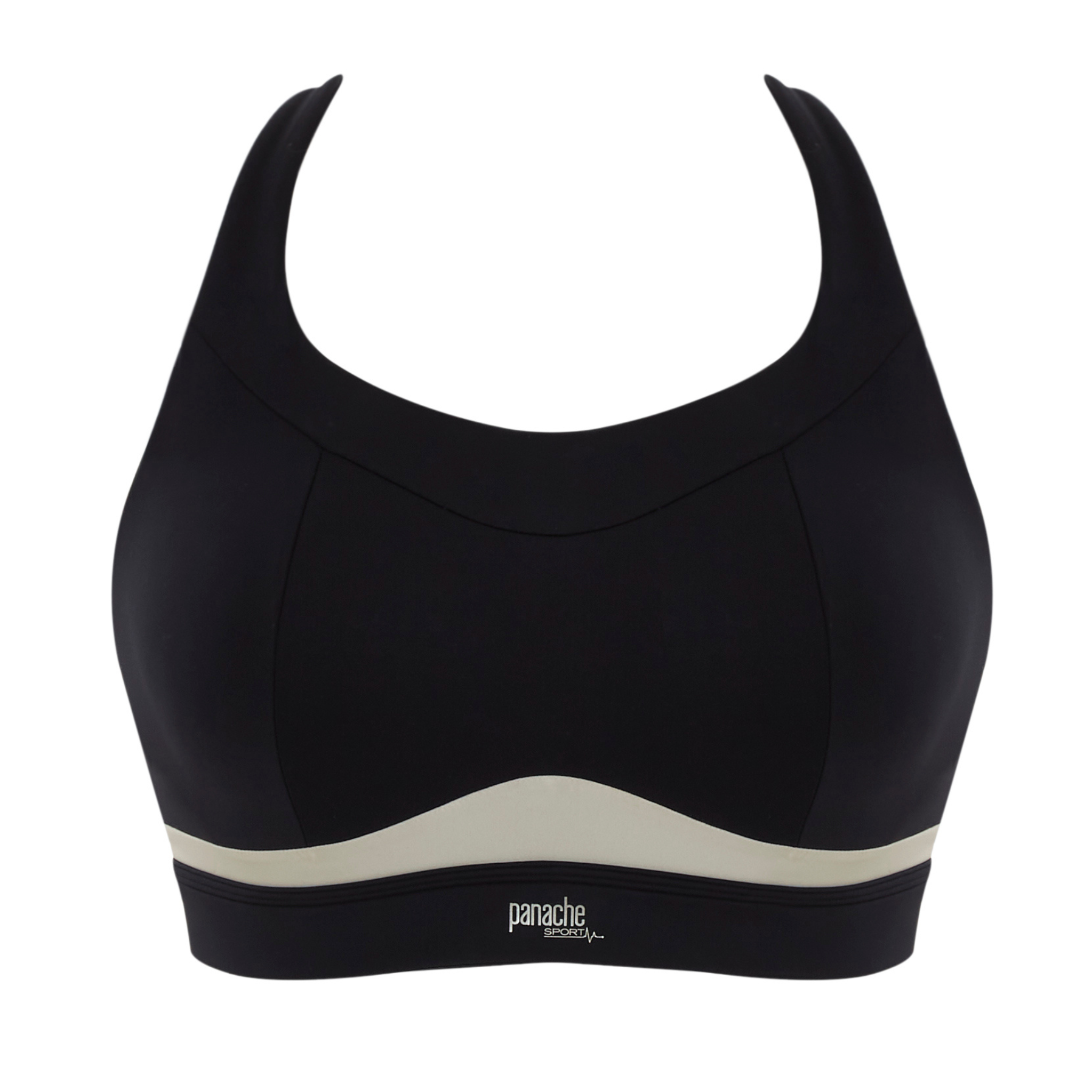 Panache Sport Freedom Non Wired Non Padded Sports Bra - Black/Chalk