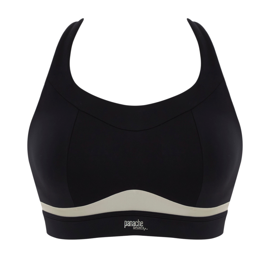 Panache Sport Freedom Non Wired Non Padded Sports Bra - Black/Chalk