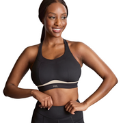 Panache Sport Freedom Non Wired Non Padded Sports Bra - Black/Chalk