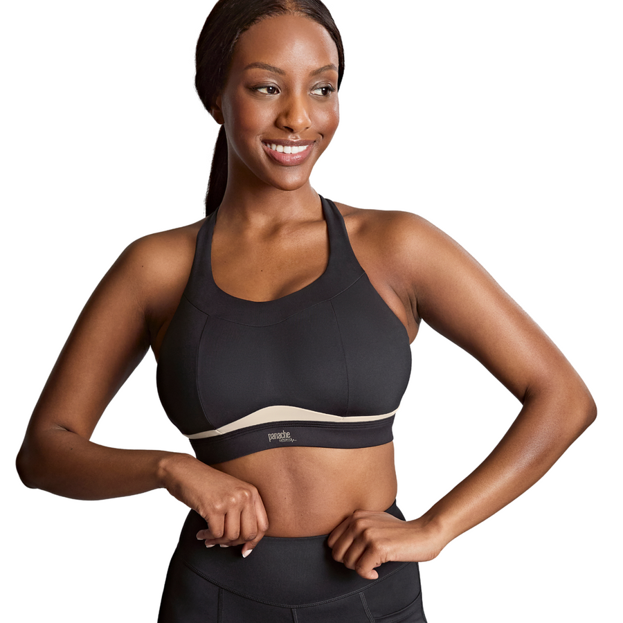 Panache Sport Freedom Non Wired Non Padded Sports Bra - Black/Chalk