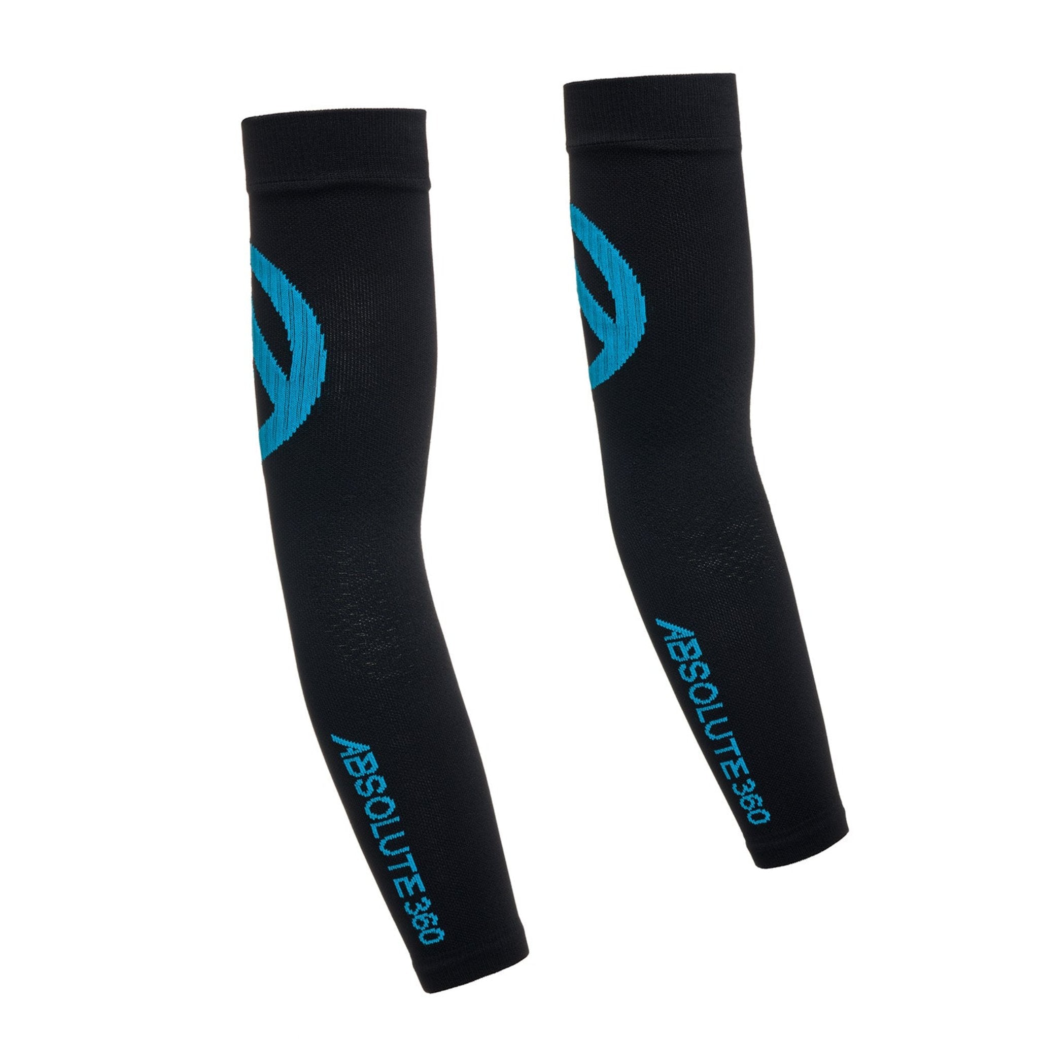 Absolute360 Infrared Compression Arm Sleeves - Black/Turquoise