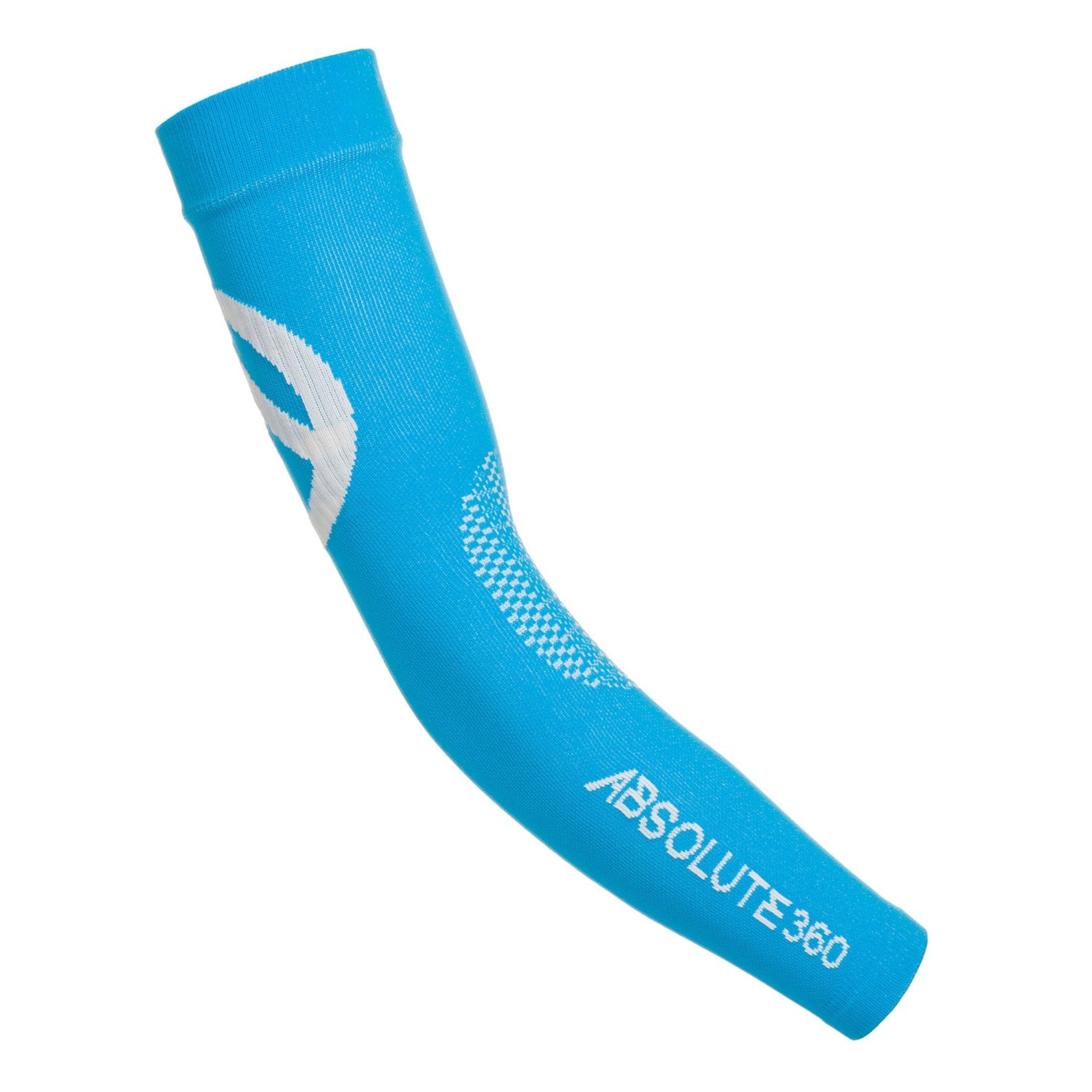 Absolute360 Infrared Compression Arm Sleeves - Turquoise/White