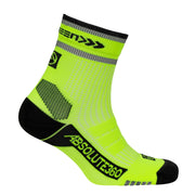 Absolute360 [Be Seen] Performance Running Socks Quarter - Neon Yellow