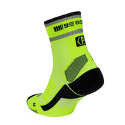 Absolute360 [Be Seen] Performance Running Socks Quarter - Neon Yellow