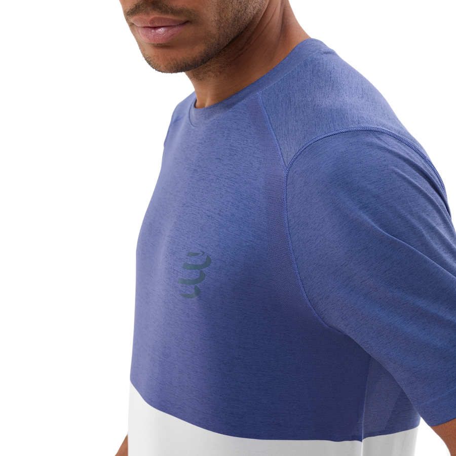 Compressport Mens Performance SS T-Shirt - Orient Blue/Star White