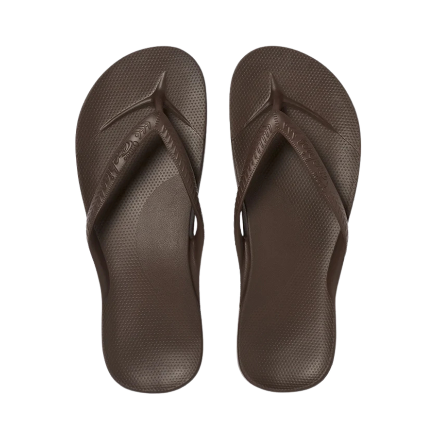 Archies Arch Support Flip Flops - Brown