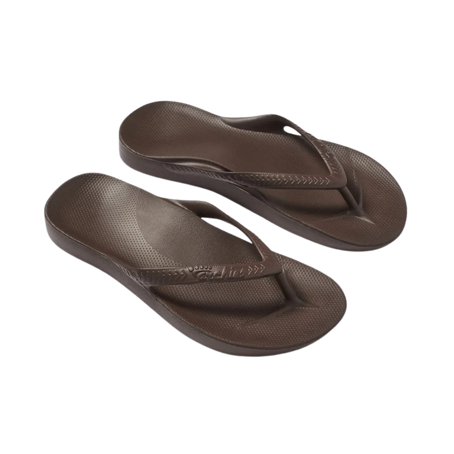 Archies Arch Support Flip Flops - Brown