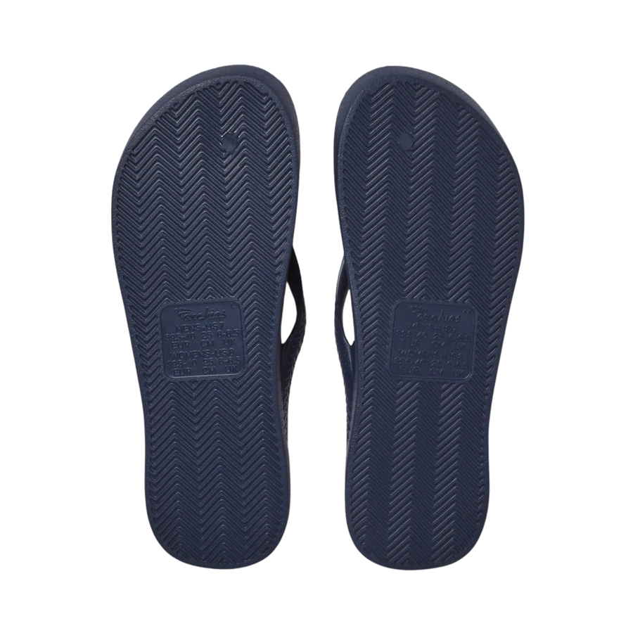 Archies Arch Support Flip Flops - Navy