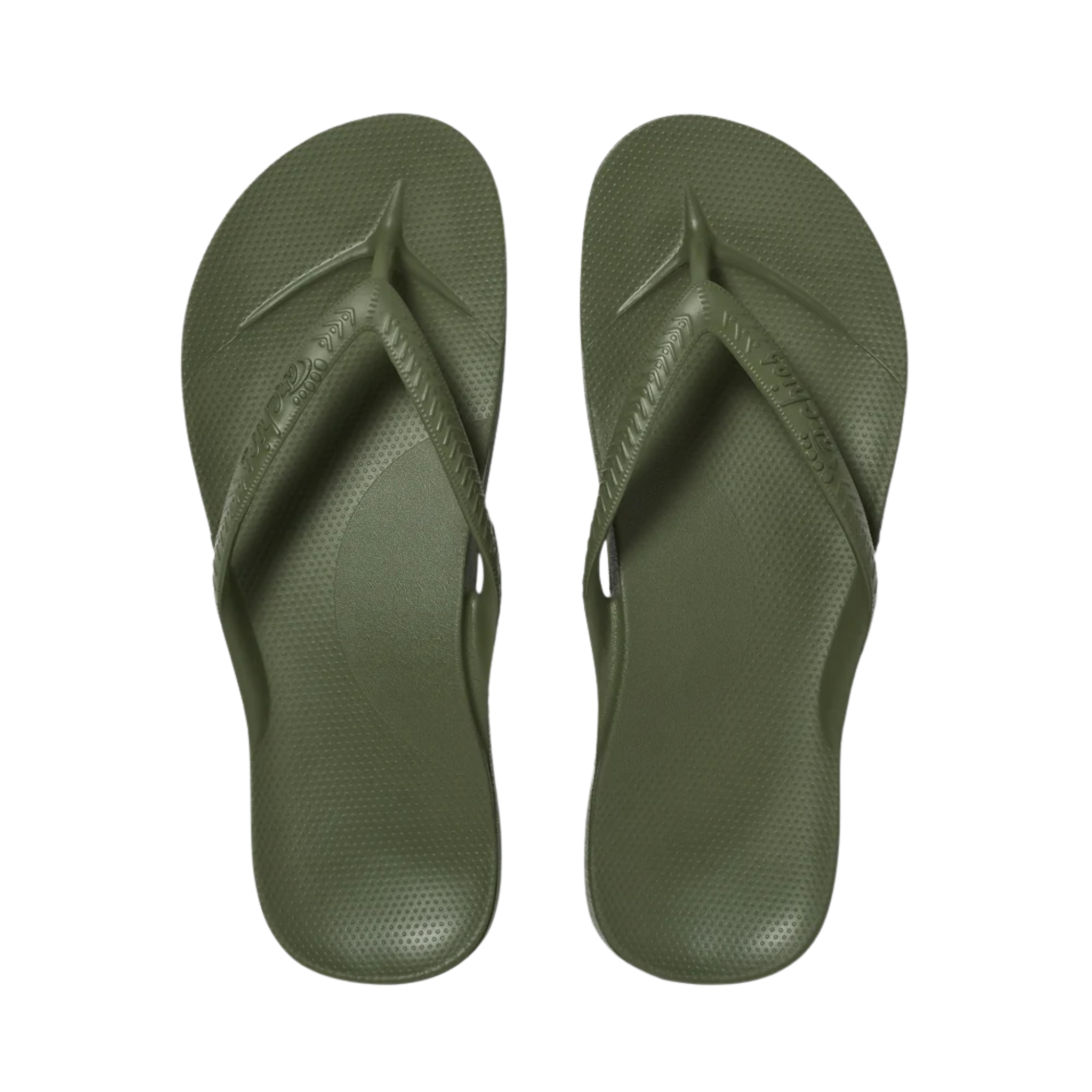 Archies Arch Support Flip Flops - Olive