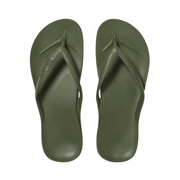 Archies Arch Support Flip Flops - Olive