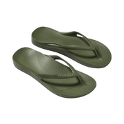 Archies Arch Support Flip Flops - Olive