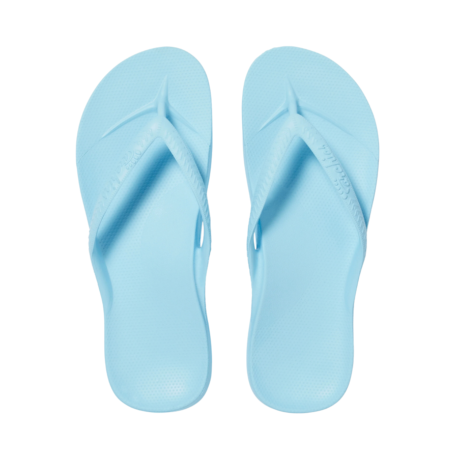 Archies Arch Support Flip Flops - Sky Blue