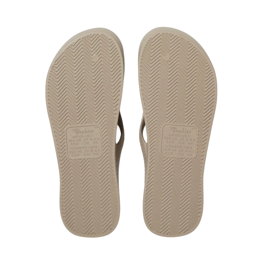 Archies Arch Support Flip Flops - Taupe