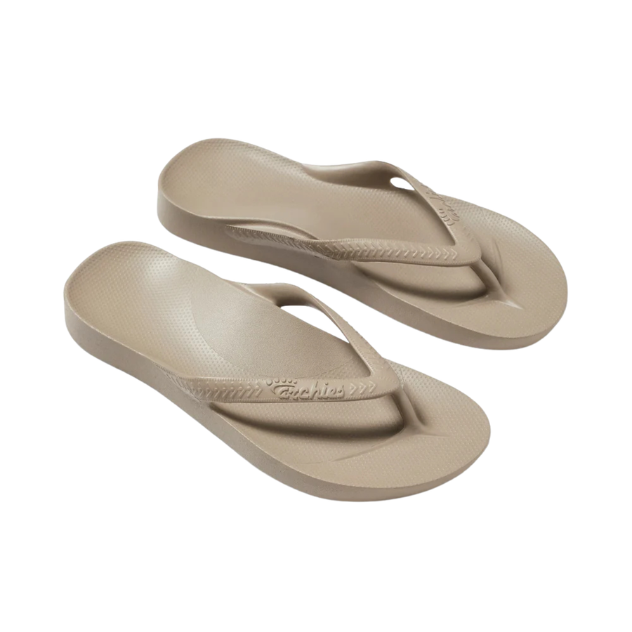 Archies Arch Support Flip Flops - Taupe