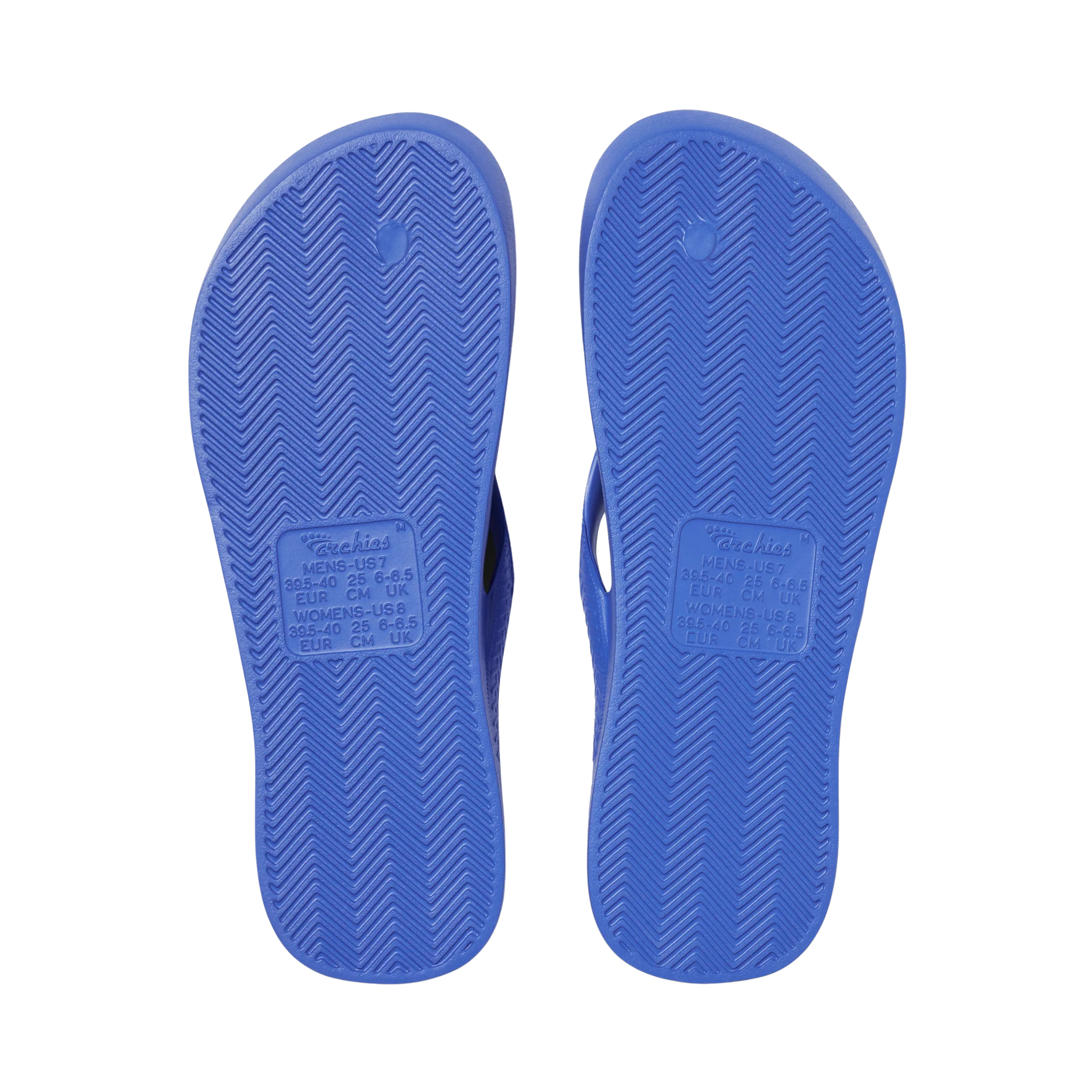 Archies Arch Support Flip Flops - Royal Blue