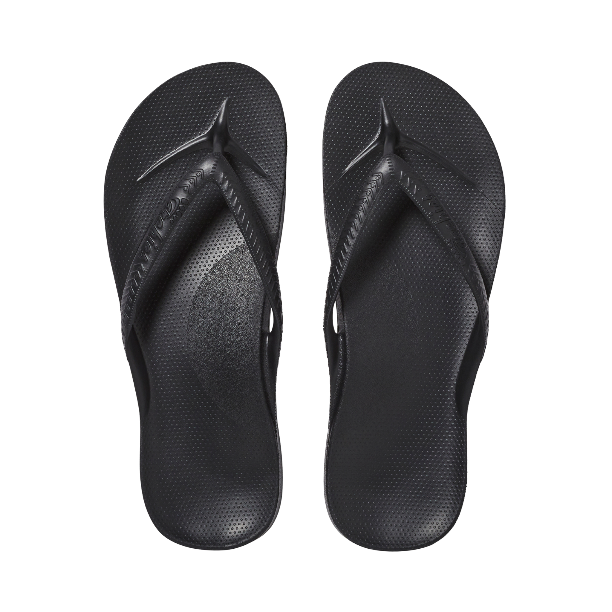 Archies Arch Support Flip Flops - Black
