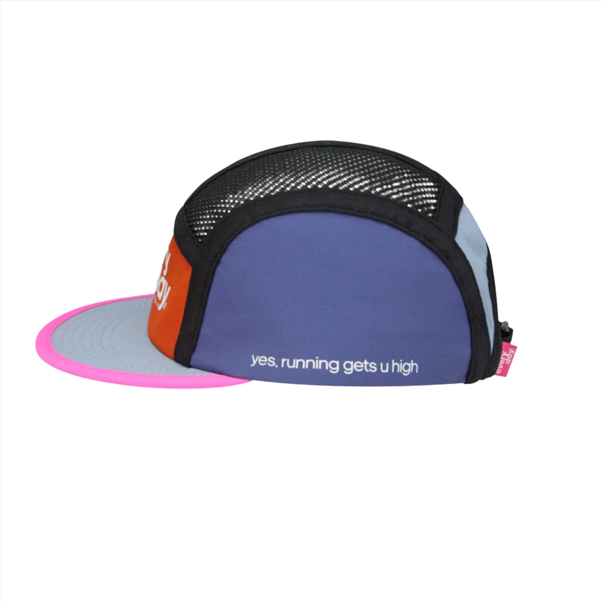 Everyday Running Co Mesh Top Running Cap - Blue/Burnt Orange/Bright Pink
