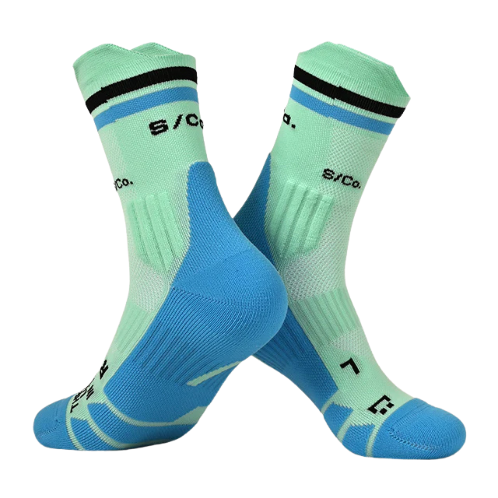 S/Co Crew Socks - Aqua Shadow