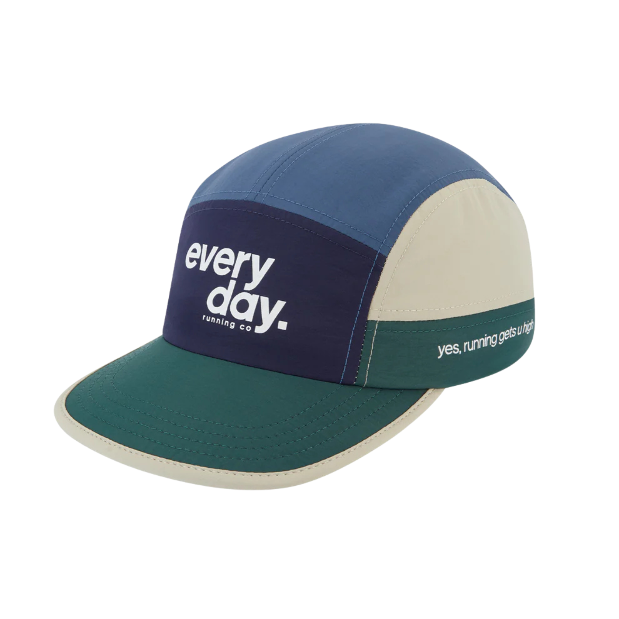 Everyday Running Co Classic Running Cap - Ink Blue/Pine/Sand