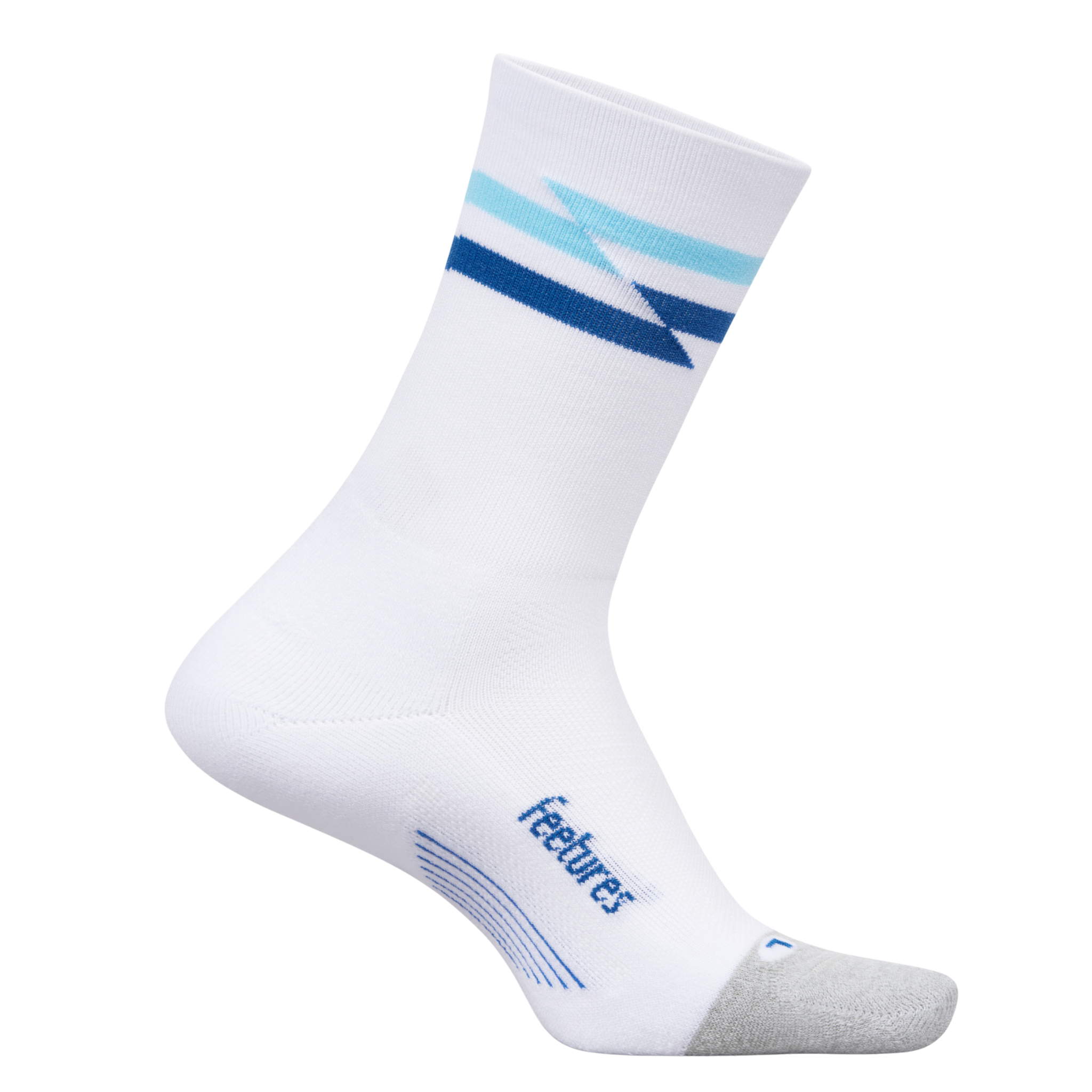 Feetures Elite Light Cushion Mini Crew - White Truck