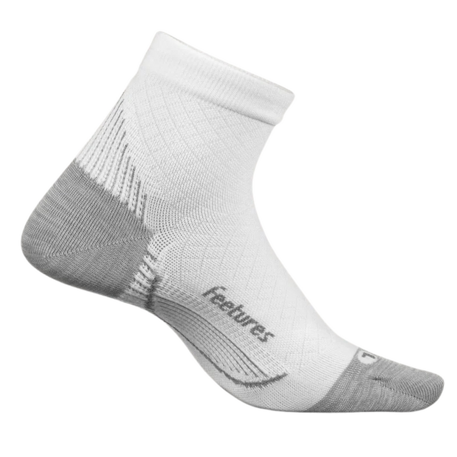 Feetures Plantar Fasciitis Relief Ultra Light Quarter - White