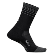 Feetures Elite Light Cushion Reflective Mini Crew - Black Flash