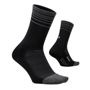 Feetures Elite Light Cushion Reflective Mini Crew - Black Flash