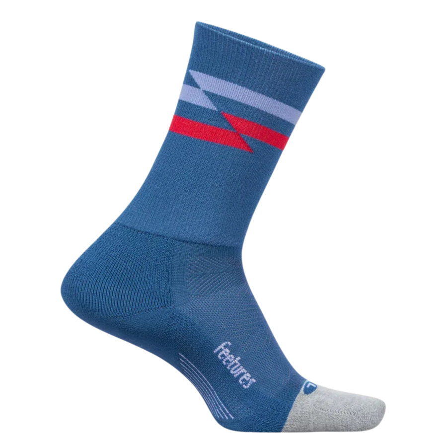 Feetures Elite Light Cushion Mini Crew - Blue Track