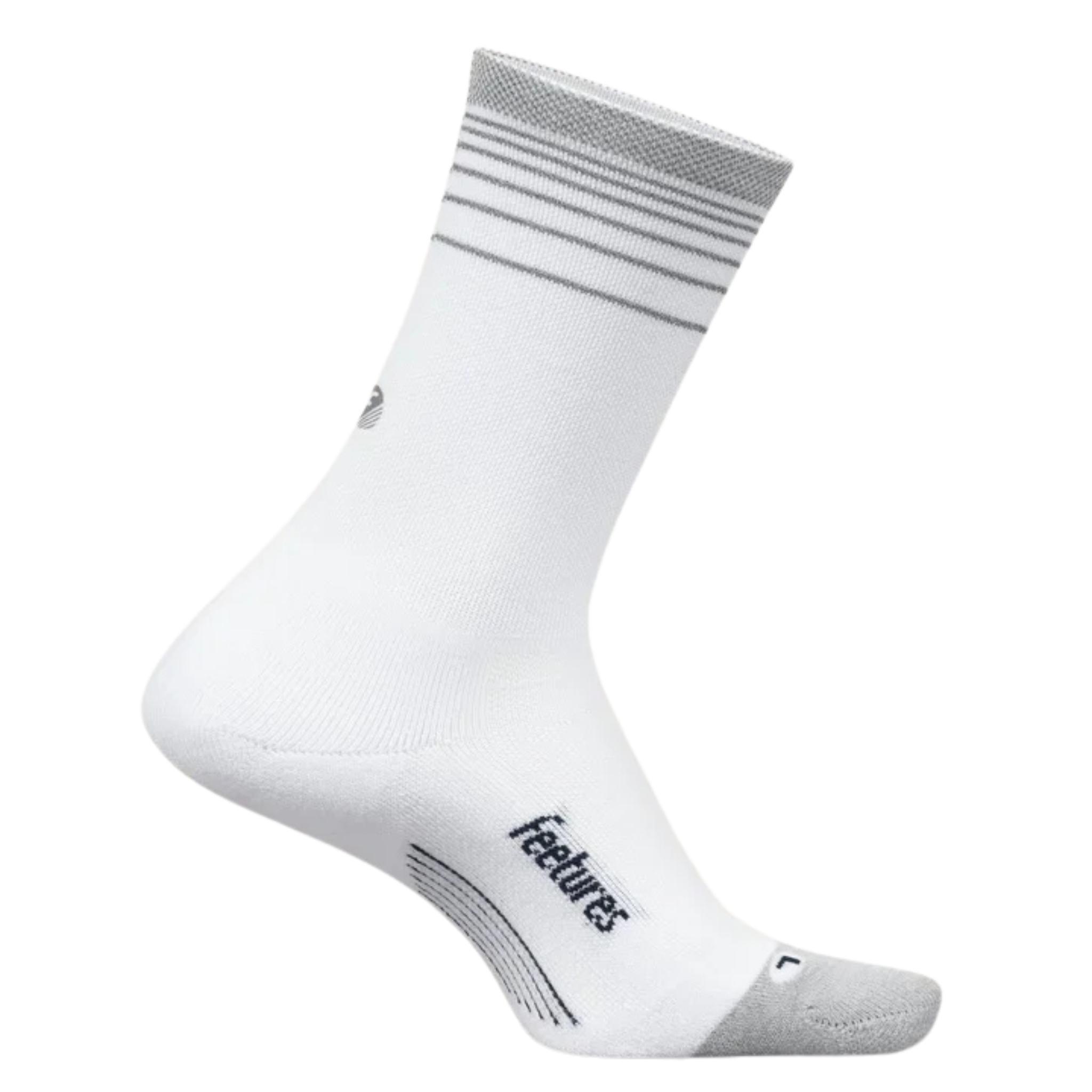 Feetures Elite Light Cushion Reflective Mini Crew - White Flash