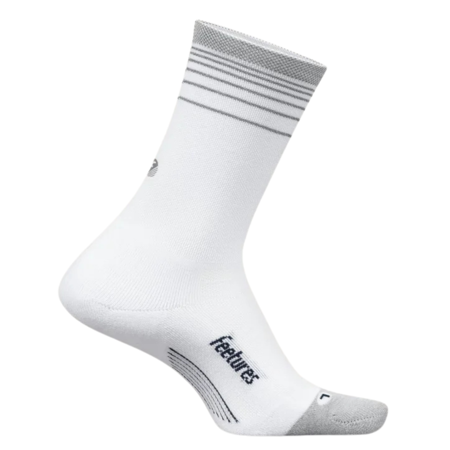 Feetures Elite Light Cushion Reflective Mini Crew - White Flash