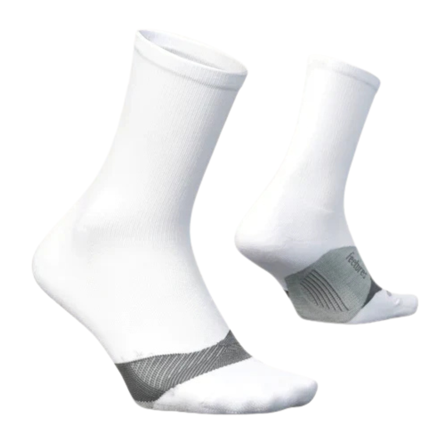 Feetures Elite Light Cushion Mini Crew - White