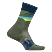 Feetures Trail Max Cushion Mini Crew - Tectonic Green