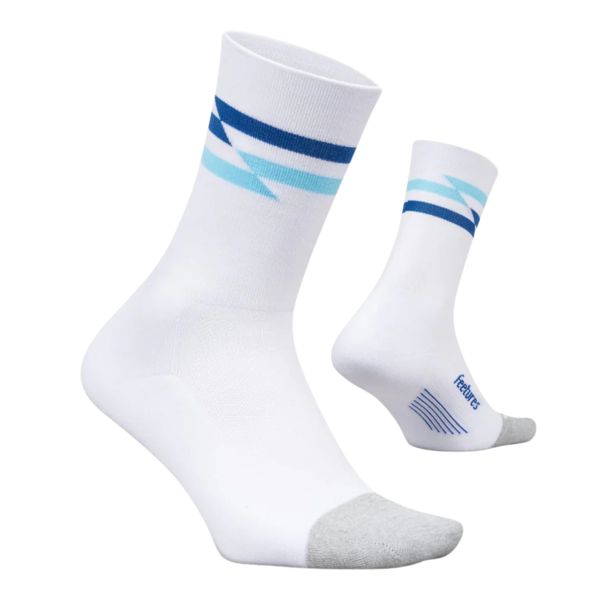 Feetures Elite Light Cushion Mini Crew - White Track