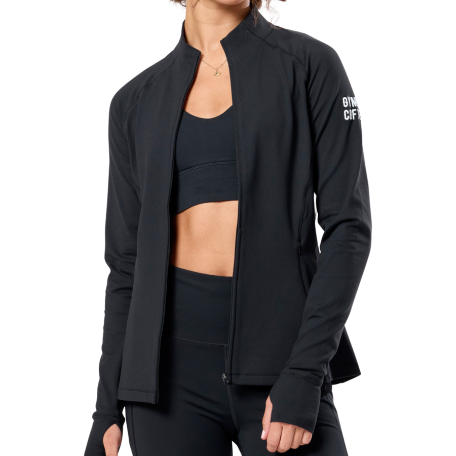 Gym+Coffee Womens Relentless Full Zip - Black