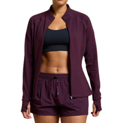Gym+Coffee Womens Relentless Full Zip - Grape Noir