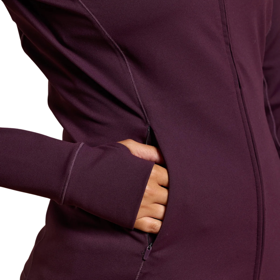 Gym+Coffee Womens Relentless Full Zip - Grape Noir