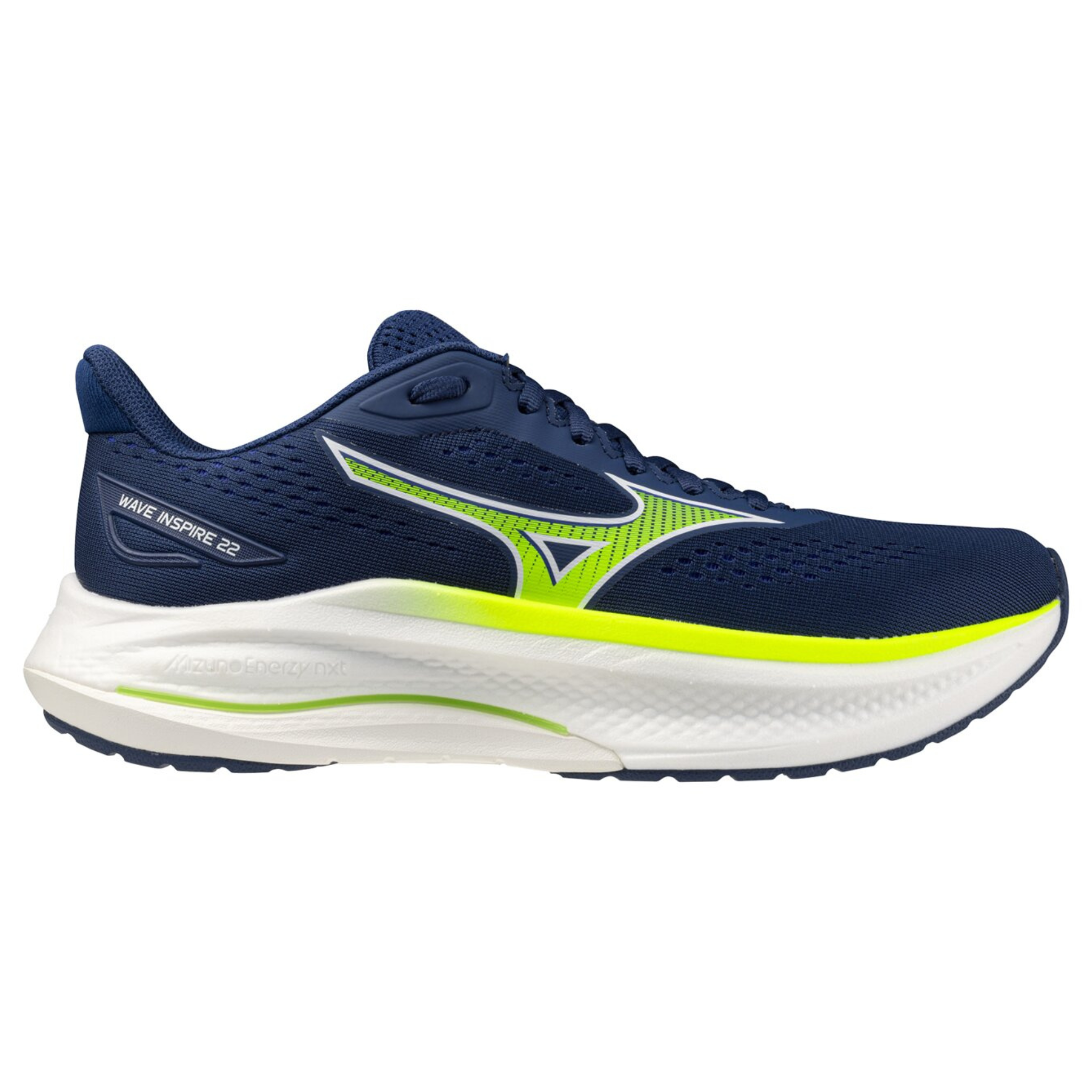 Mizuno Mens Wave Inspire 22 - Estate Blue/Lightning Yellow/Lightning Yellow - Stability