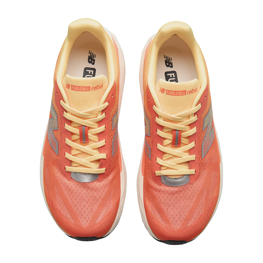 New Balance Mens FuelCell Rebel v5 - Tangerine Heat/Silver Metallic - Speed