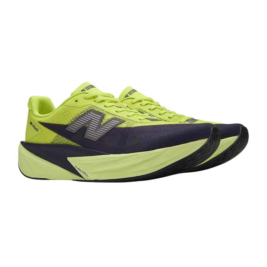New Balance Mens FuelCell Rebel v5 - Alkaline Green/Boysenberry/Dark Silver Metallic - Speed