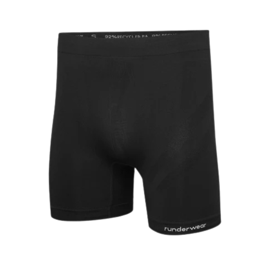 Runderwear Mens Running Boxer Shorts - Black