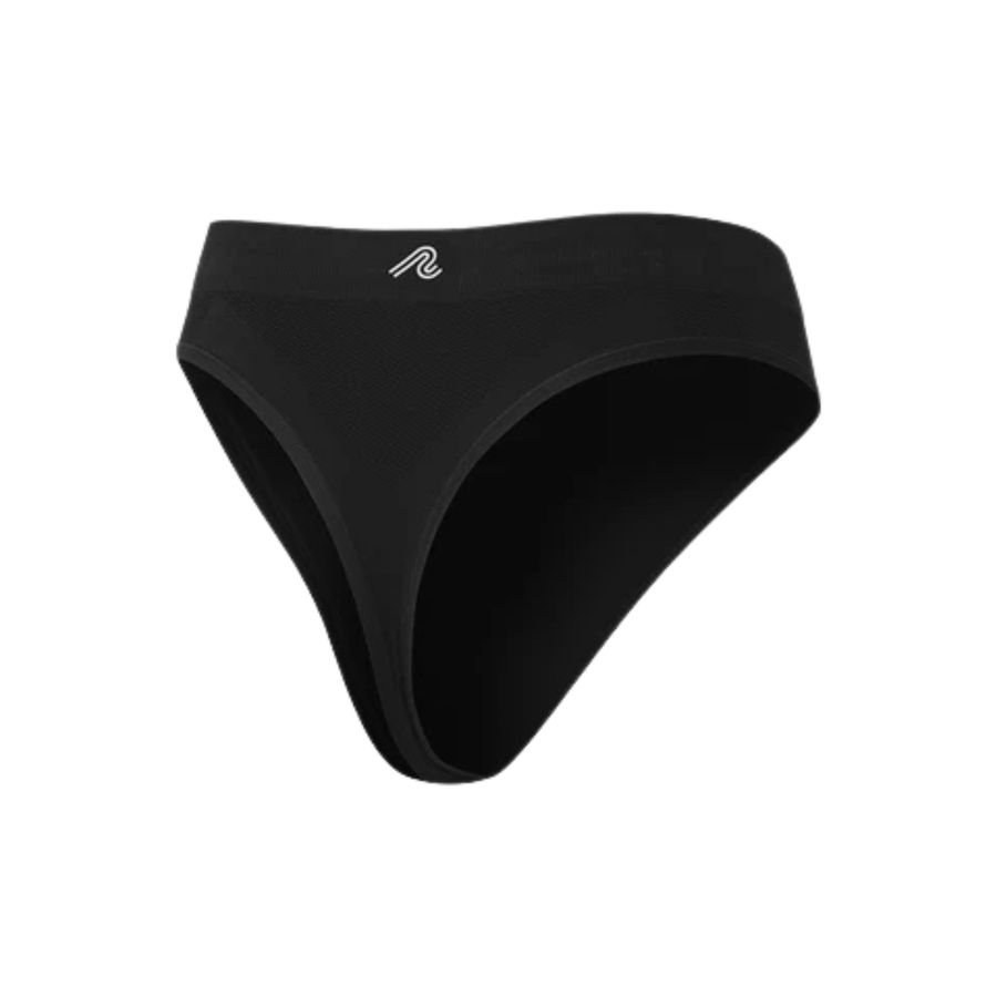 Runderwear Womens Running Thong - Black