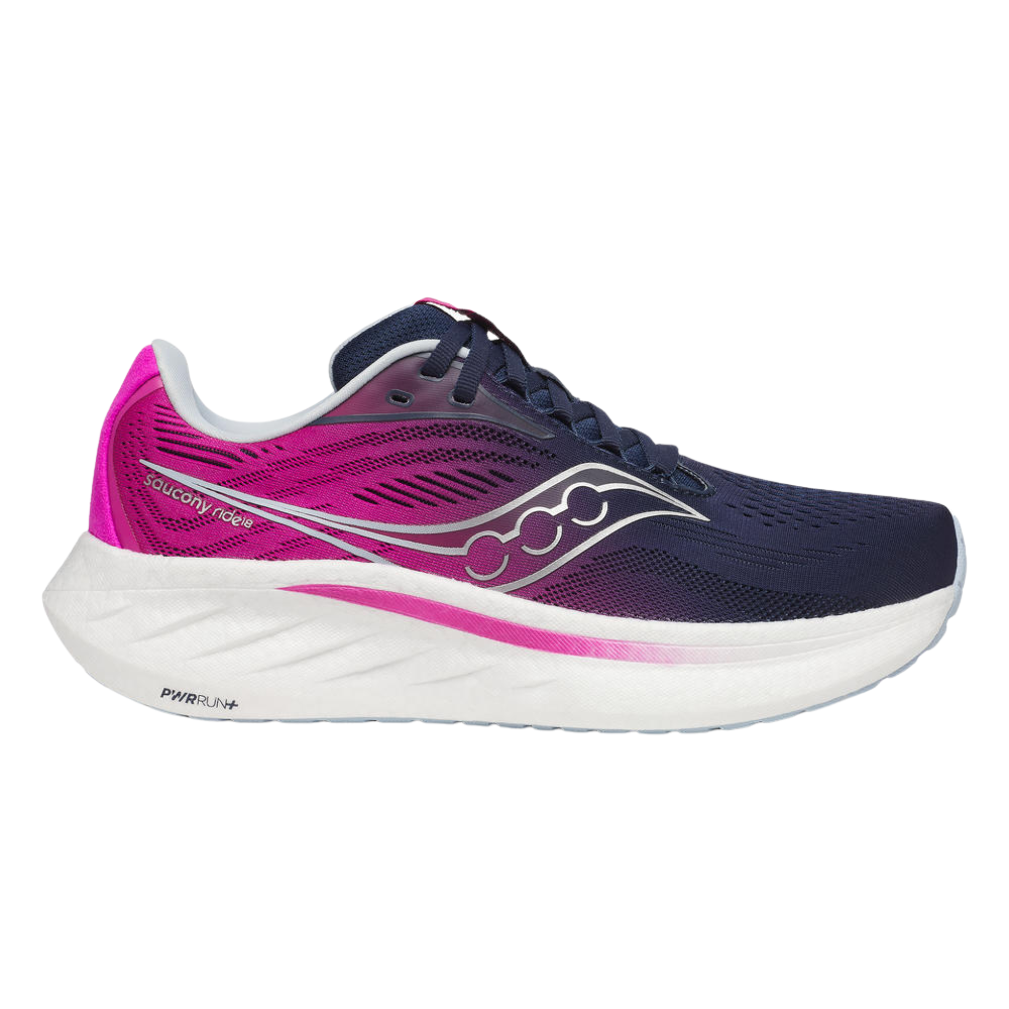 Saucony Womens Ride 18 - Navy/Fuchsia - Neutral