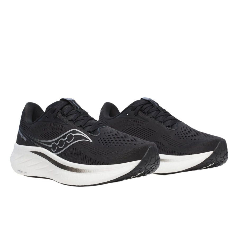 Saucony Mens Ride 18 - Black/White - Neutral