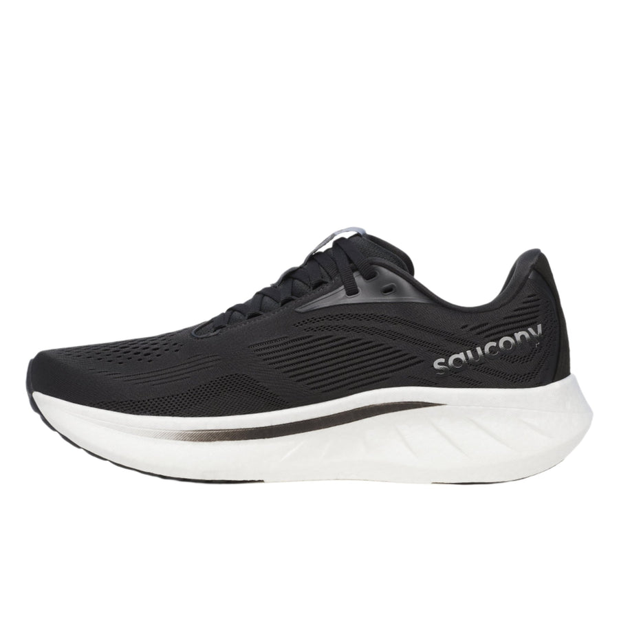 Saucony Mens Ride 18 - Black/White - Neutral