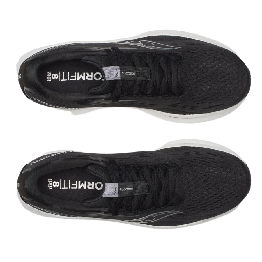 Saucony Mens Ride 18 - Black/White - Neutral