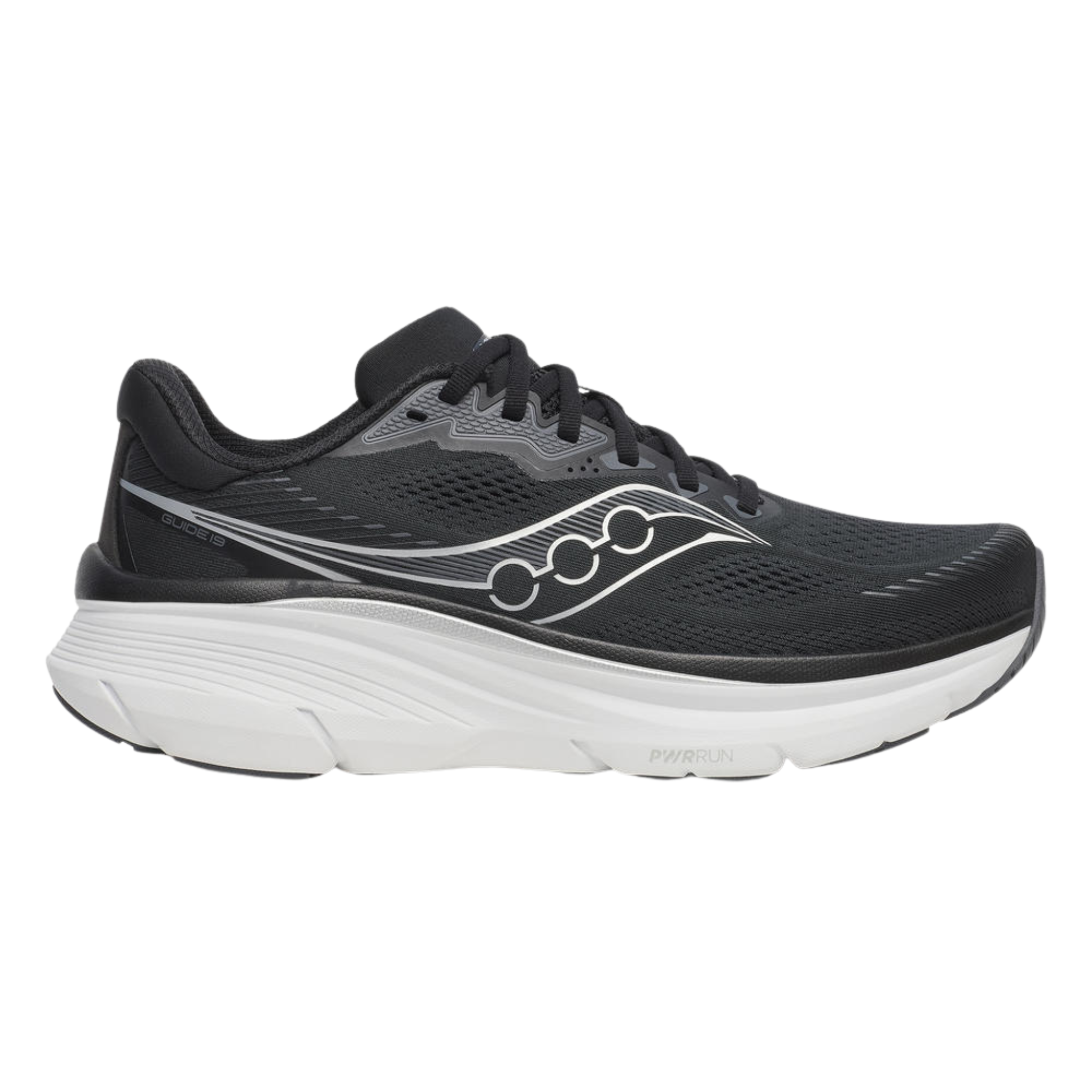 Saucony Mens Guide 19 - Black/Silver - Stability